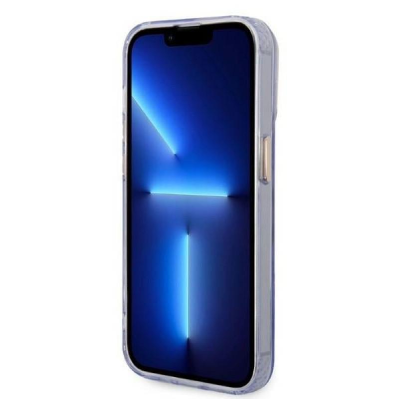 Guess GUHMP14XHTCMU Apple iPhone 14 Pro Max fialové pevné puzdro, Gold Outline Translucent, MagSafe