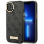 Guess GUHMP14MU4GPRK Apple iPhone 14 Plus / 15 Plus čierne pevné puzdro, 4G Logo Plate, MagSafe