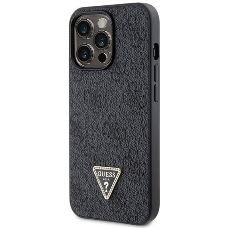 Guess GUHCP13LP4TDSCPK Apple iPhone 13/13 Pro čierne puzdro hardcase, Crossbody 4G Metal Logo