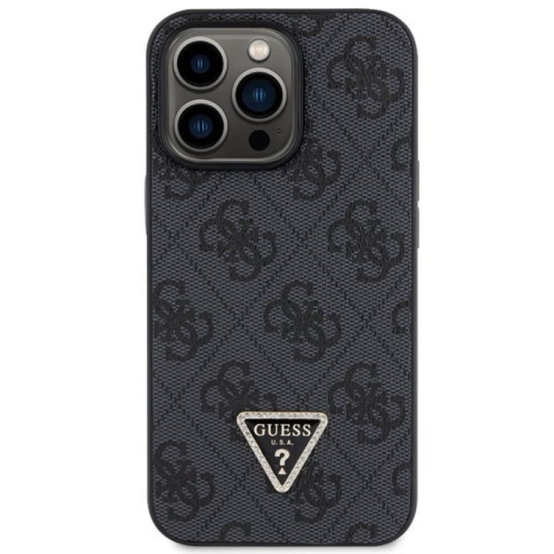 Guess GUHCP13LP4TDSCPK Apple iPhone 13/13 Pro čierne puzdro hardcase, Crossbody 4G Metal Logo
