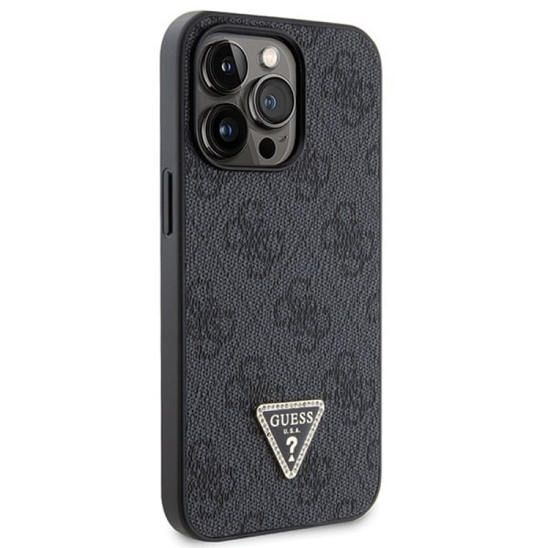 Guess GUHCP13LP4TDSCPK Apple iPhone 13/13 Pro čierne puzdro hardcase, Crossbody 4G Metal Logo