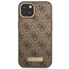 Guess GUHMP14MU4GPRW Apple iPhone 14 Plus / 15 Plus hnedé pevné puzdro, 4G Logo Plate, MagSafe