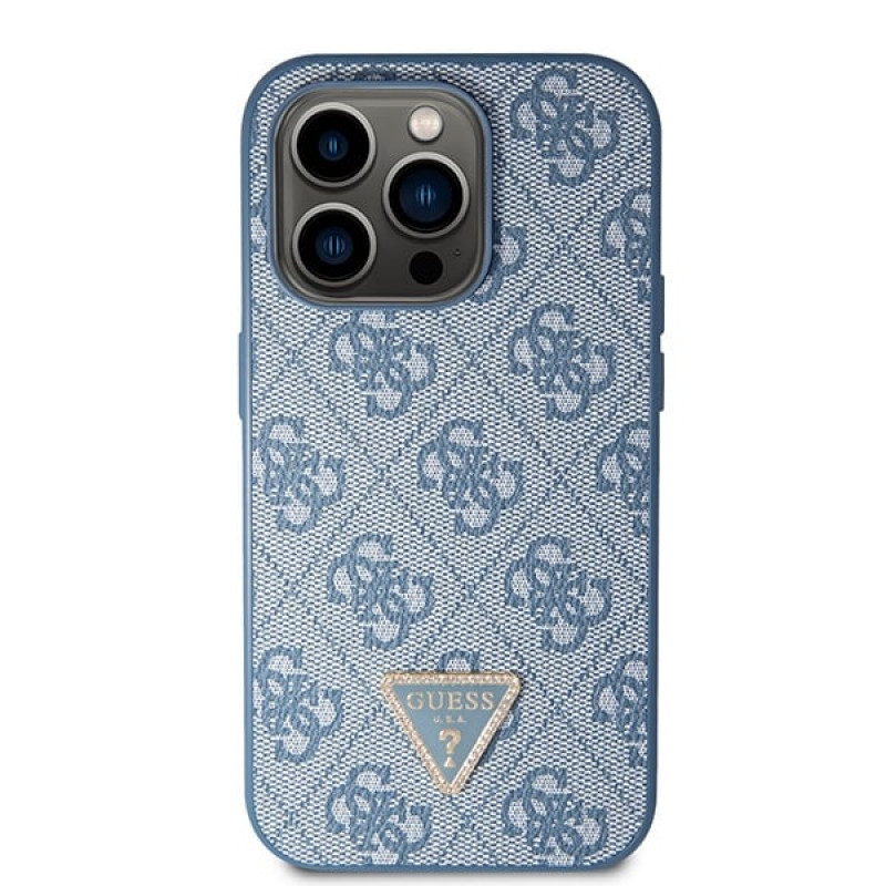 Guess GUHCP14XP4TDSCPB Apple iPhone 14 Pro Max modré puzdro hardcase, Crossbody 4G Metal Logo