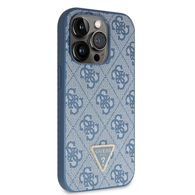 Guess GUHCP14XP4TDSCPB Apple iPhone 14 Pro Max modré puzdro hardcase, Crossbody 4G Metal Logo