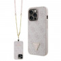 Guess GUHCP13LP4TDSCPP Apple iPhone 13/13 Pro ružové puzdro hardcase, Crossbody 4G Metal Logo