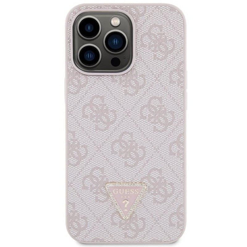 Guess GUHCP13LP4TDSCPP Apple iPhone 13/13 Pro ružové puzdro hardcase, Crossbody 4G Metal Logo