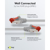 Goobay CAT 6 patch kábel S/FTP (PiMF), 5 m, sivý, sada 10 ks, medený vodič (CU), bezhalogénové plášť (LSZH)