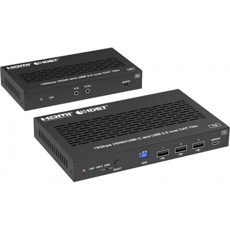 Vivolink VLHUB121-EXT 4K predlžovač HDMI a USB-C
