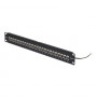 StarTech.com C6APANELSTP241UFT 24-portový 1U priepustný patch panel, tienený Cat6a, RJ45, 19", čierny
