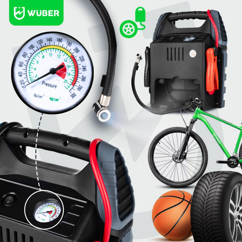 Wuber W14270 5-in-1 posilňovací vzduchový kompresor so štartovacím zariadením
