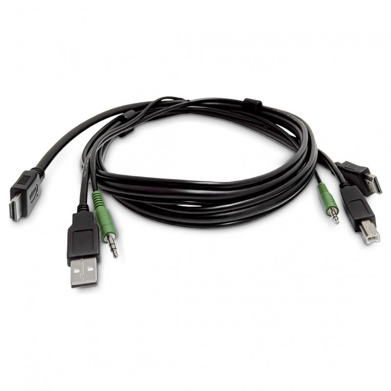 Kábel HDMI KVM StarTech.com SKHDMMKVM-06-TAA spĺňajúci TAA, USB 2.0, 3,5 mm audio, 1,8 m