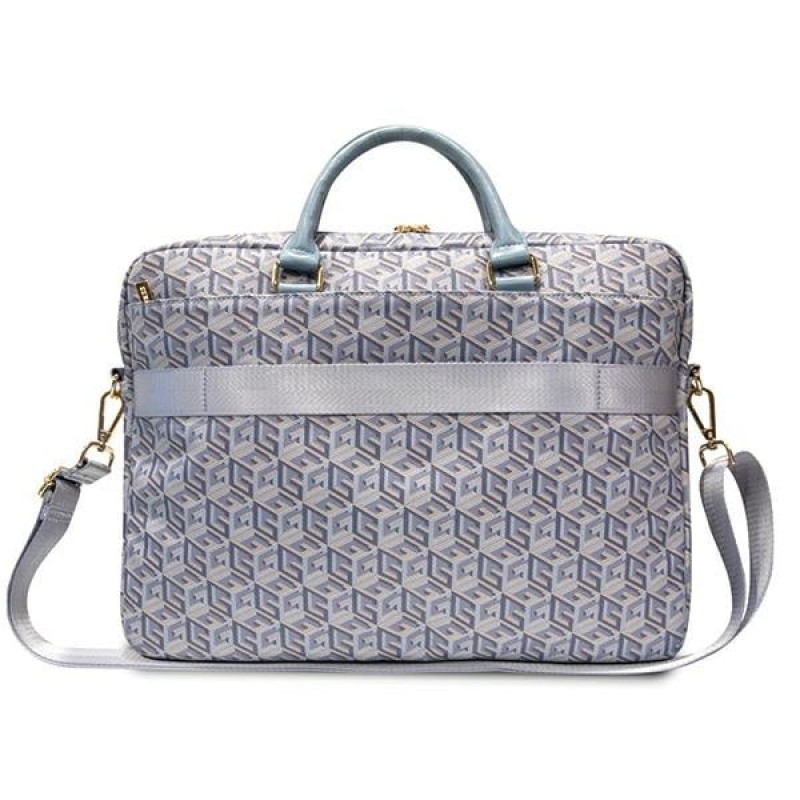 Taška na notebook Guess GCube Stripes GUCB15HGCFSEB, do 16 palcov, modrá