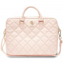 Guess GUCB15ZPSQSSGP 16-palcová taška na notebook, Quilted 4G, ružová
