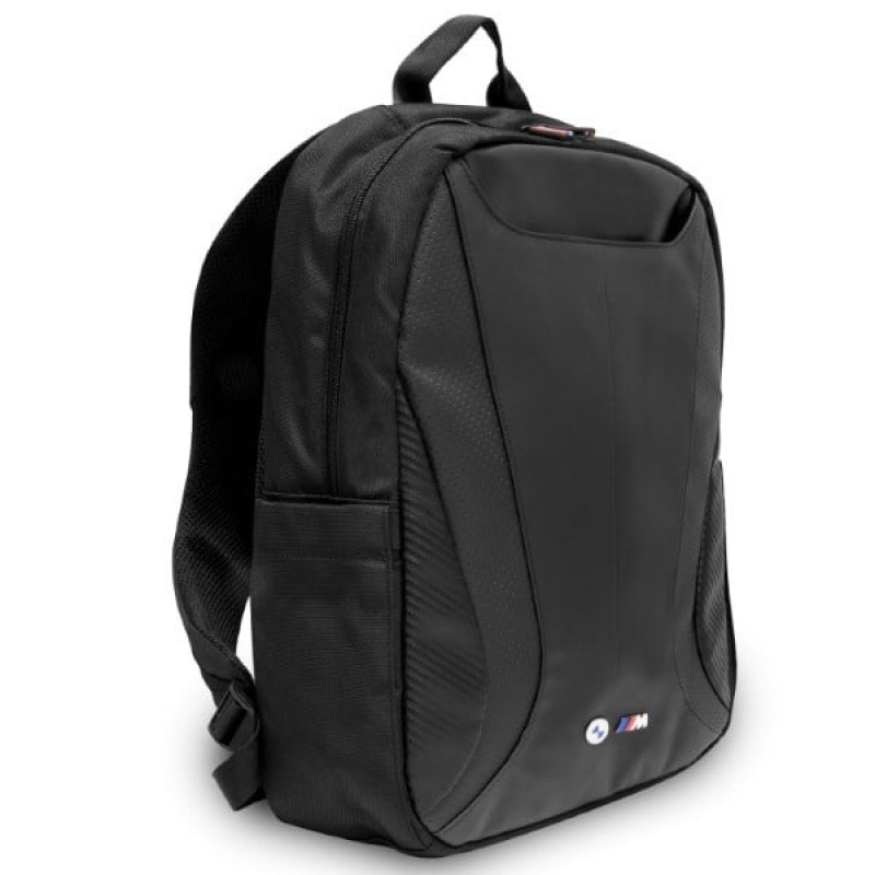 Batoh BMW BMBP15SPCTFK 16-palcový, Carbon&Leather Tricolor, čierny