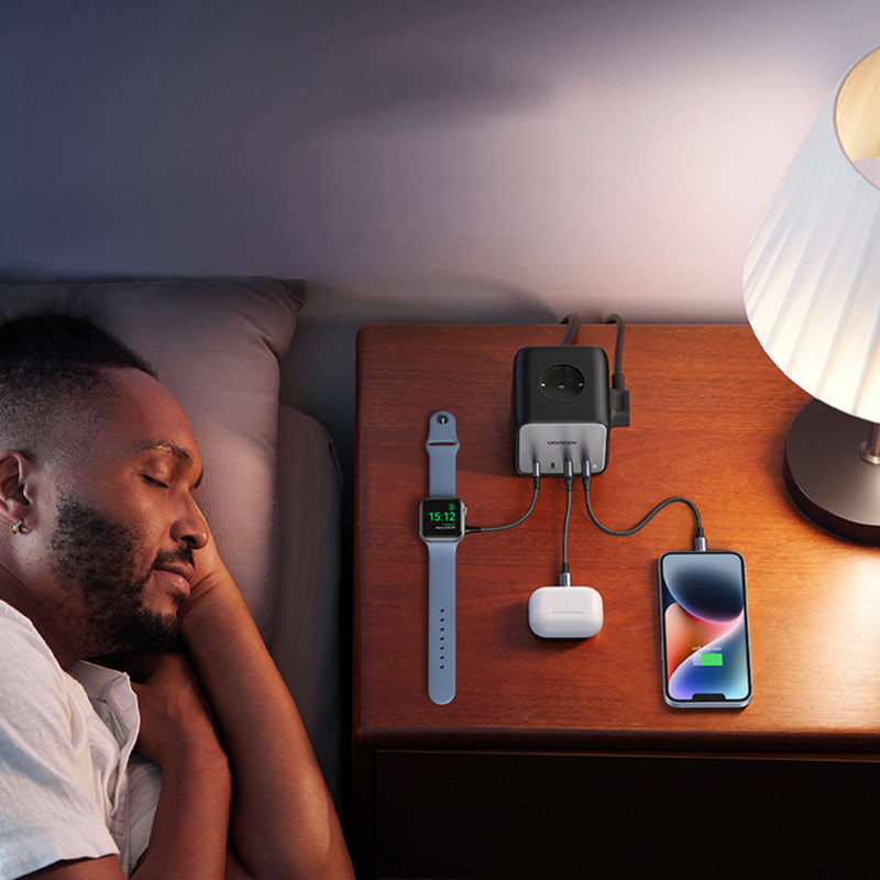 Ugreen CD268 Power Strip Cube 65W USB-A/USB-C + 3x AC, čierna