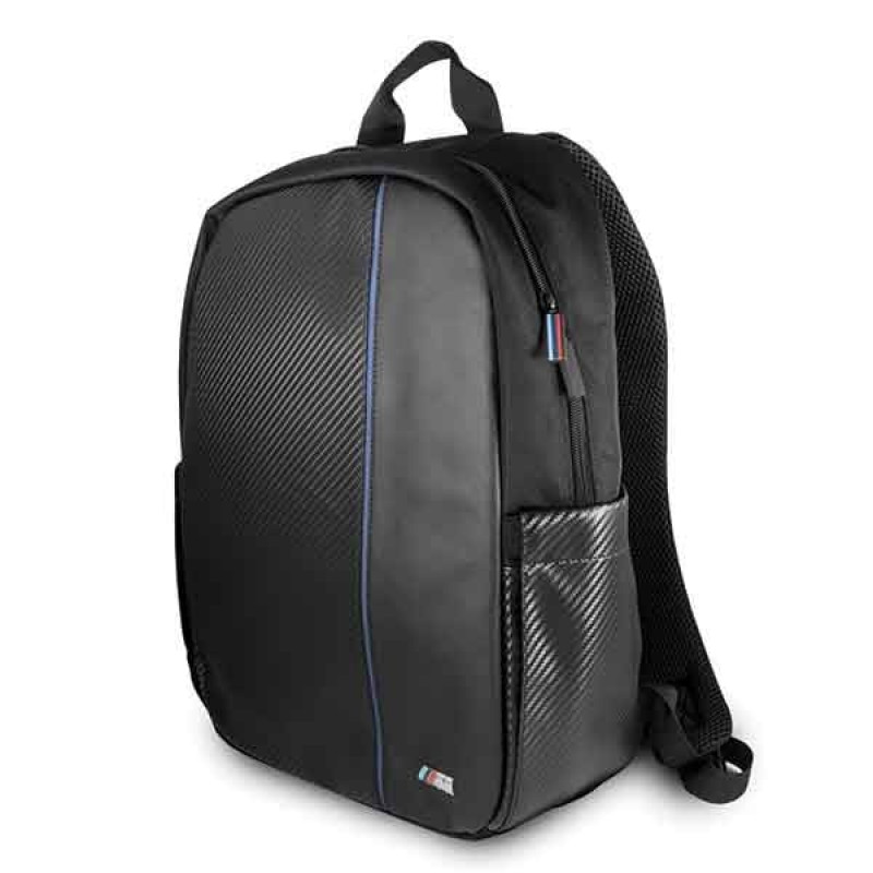 BMW BMBPCO15CAPNBK batoh, 16 palcov, čierny Carbon Navy Stripe