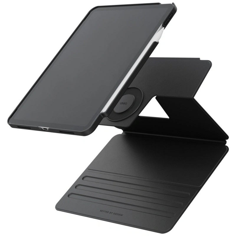 UNIQ Rovus Snapmount Magnetic 360 Rotating Detachable puzdro na tablet pre Apple iPad Pro 11 2024, čierne
