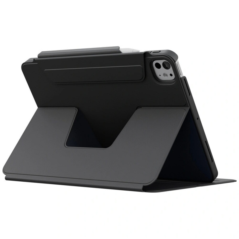 UNIQ Rovus Snapmount Magnetic 360 Rotating Detachable puzdro na tablet pre Apple iPad Pro 11 2024, čierne
