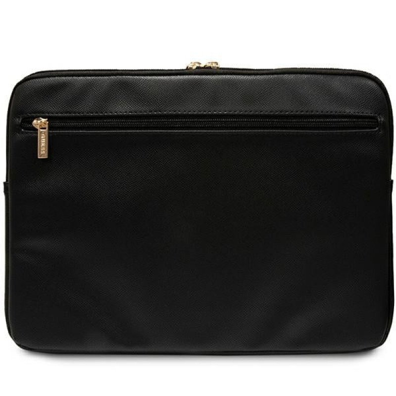 Guess GUCS16ZPGSTEGK ZIP Leather Triangle 4G puzdro na notebook 16", čierne