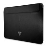 Guess GUCS14PSATLK Saffiano Triangle Logo puzdro na notebook 13/14", čierne