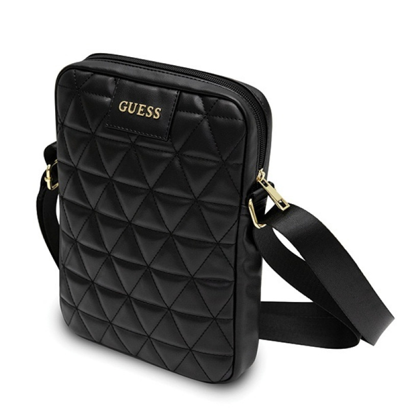 Guess GUTB10QLBK Prešívaná taška na tablet 10", čierna