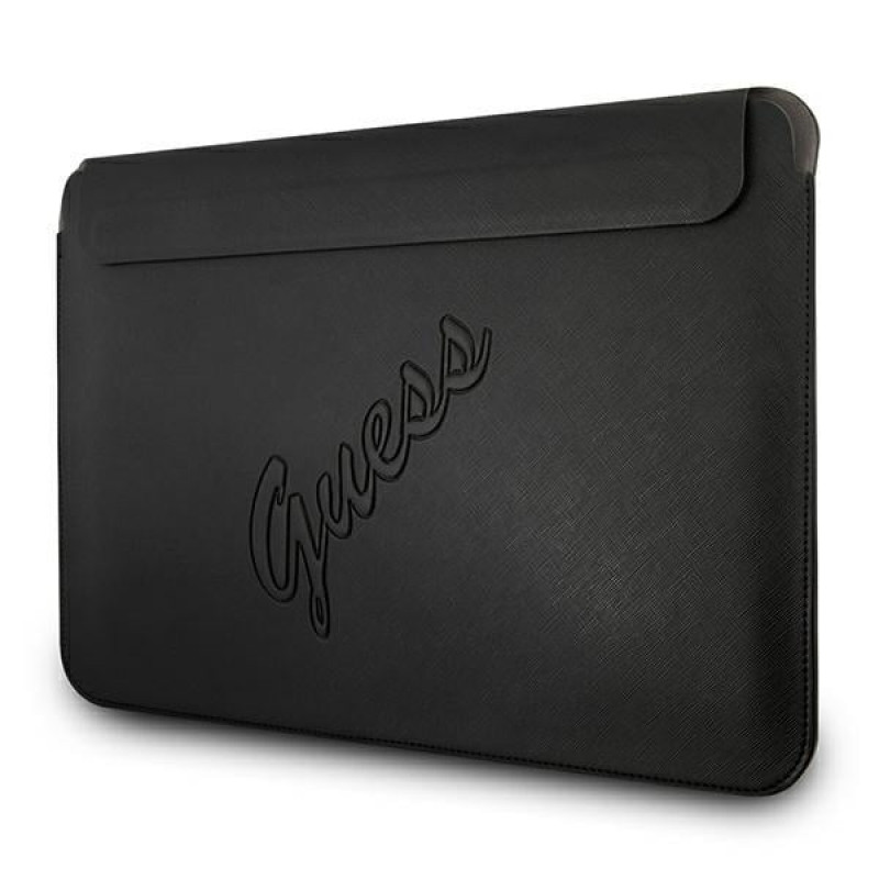 Guess GUCS13PUSASBK Saffiano Script puzdro na 13" notebook, čierne