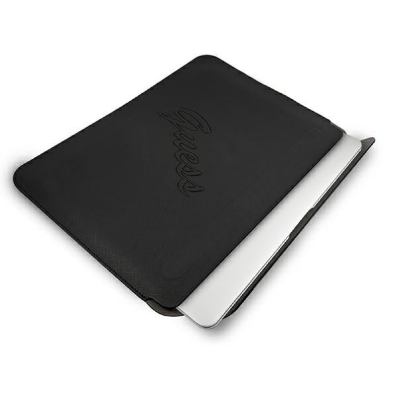 Guess GUCS13PUSASBK Saffiano Script puzdro na 13" notebook, čierne