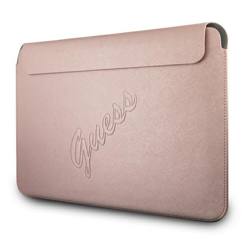 Guess GUCS13PUSASPI Saffiano Script puzdro na 13" notebook, ružové