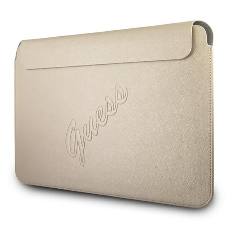 Guess GUCS13PUSASLG Saffiano Script puzdro na 13" notebook, zlaté