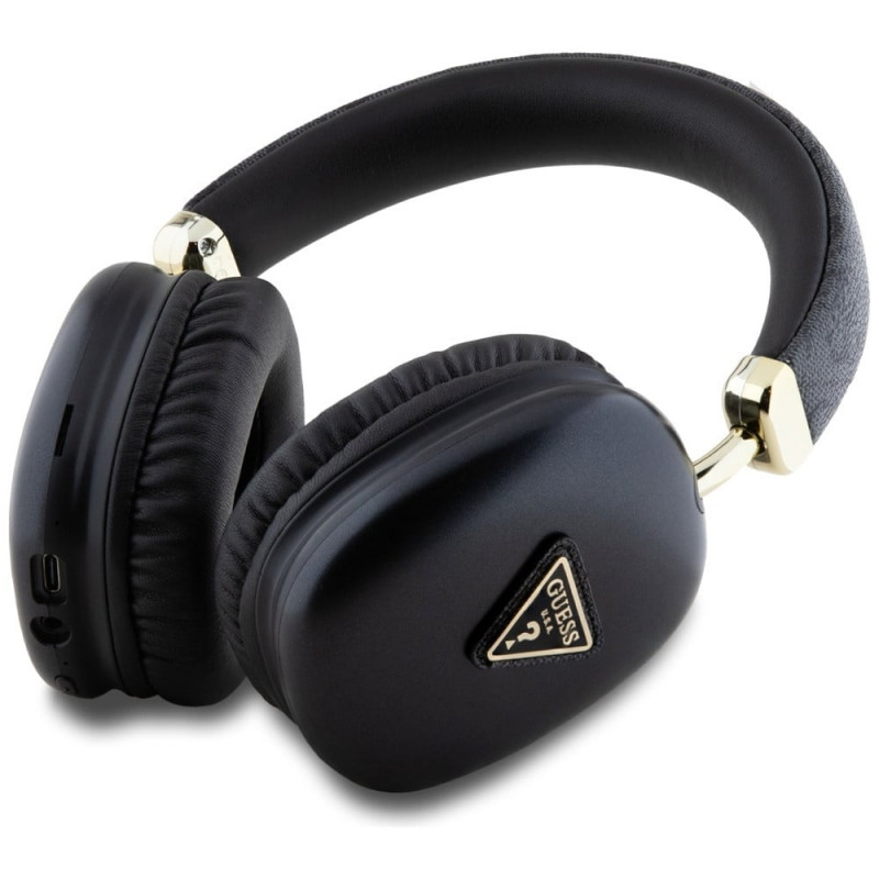 Bezdrôtové cezslúchadlá Guess 4G Triangle Logo, Bluetooth 5.3, čierne