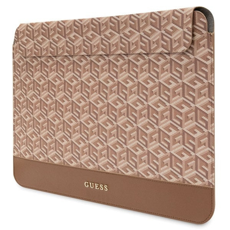 Guess GUCS14HGCFSEW puzdro na notebook 14", GCube Stripes, hnedé