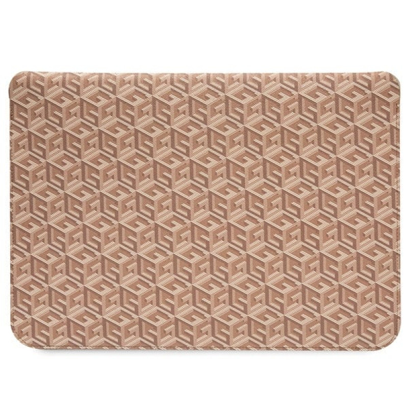 Guess GUCS14HGCFSEW puzdro na notebook 14", GCube Stripes, hnedé