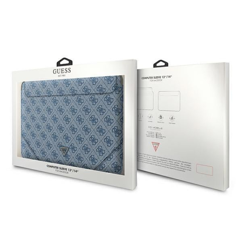 Guess GUCS14P4TB puzdro na notebook 13/14 palcov, 4G Uptown Triangle, modré