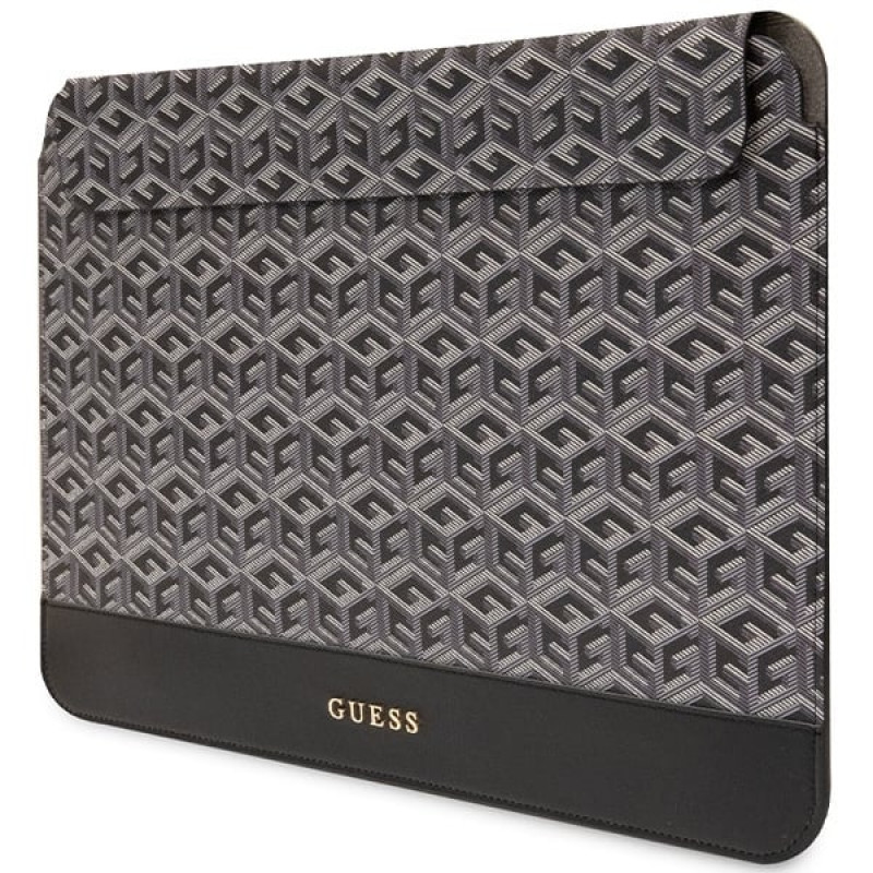 Guess GUCS14HGCFSEK puzdro na notebook 14 palcov, GCube Stripes, čierne