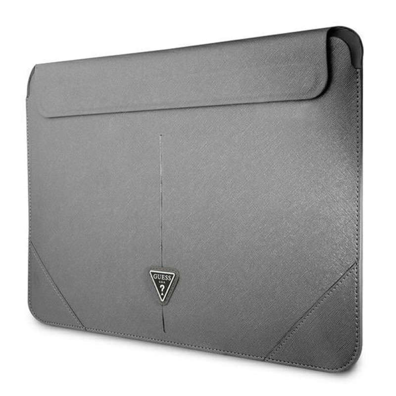 Guess GUCS14PSATLG puzdro na notebook 13/14 palca, Saffiano Triangle, strieborné