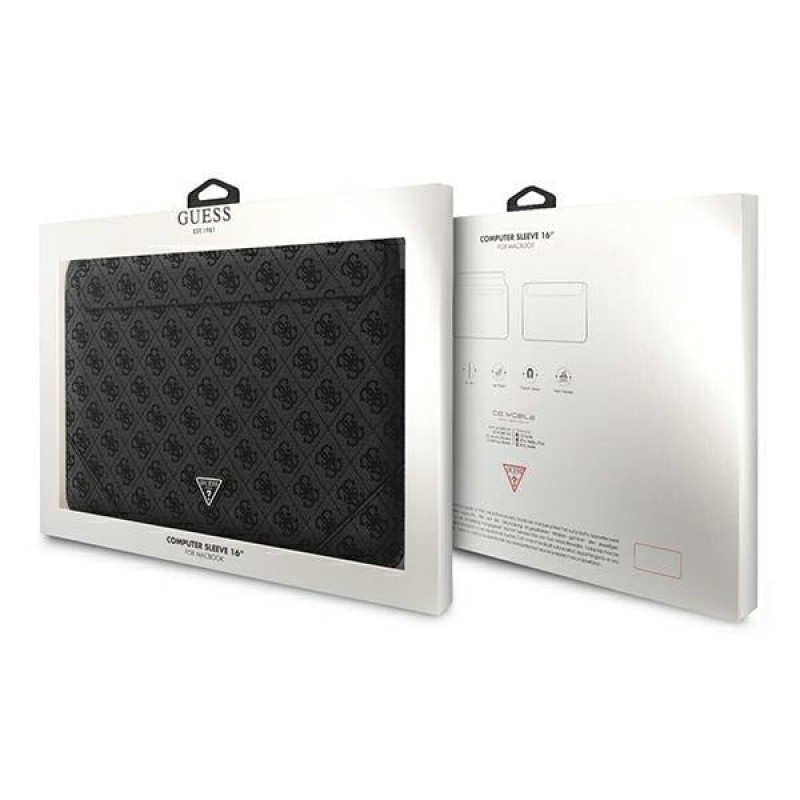 Puzdro na notebook Guess GUCS16P4TK 16", 4G Uptown Triangle, čierne