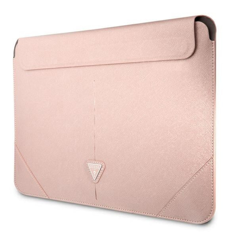 Guess GUCS16PSATLP puzdro na notebook 16", Saffiano Triangle, ružová