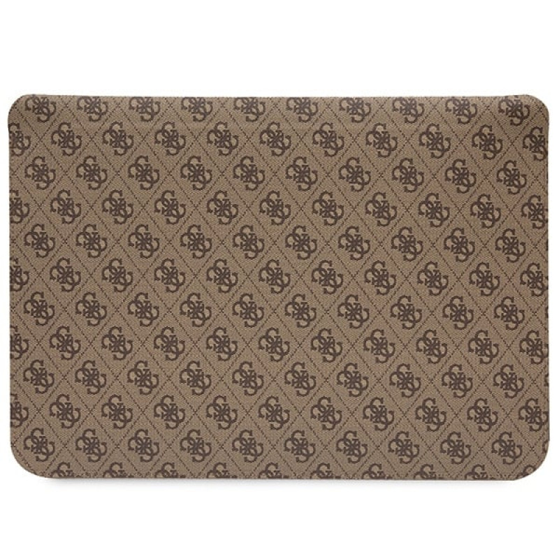 Guess GUCS14P4RPSW puzdro na notebook 14", 4G Printed Stripes, hnedé