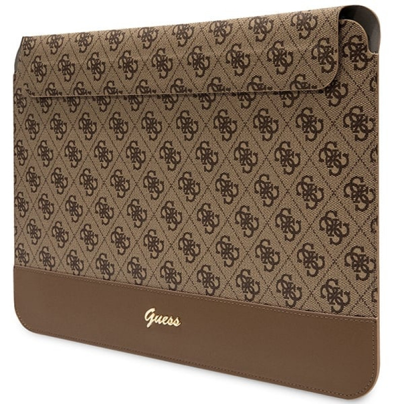 Guess GUCS14PS4SGW puzdro na notebook 14", 4G Stripe Metal Logo, hnedé