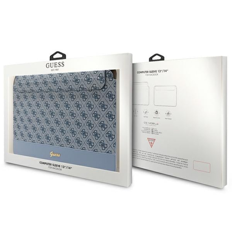 Guess GUCS14PS4SGB puzdro na notebook 14", 4G Stripe Metal Logo, modré