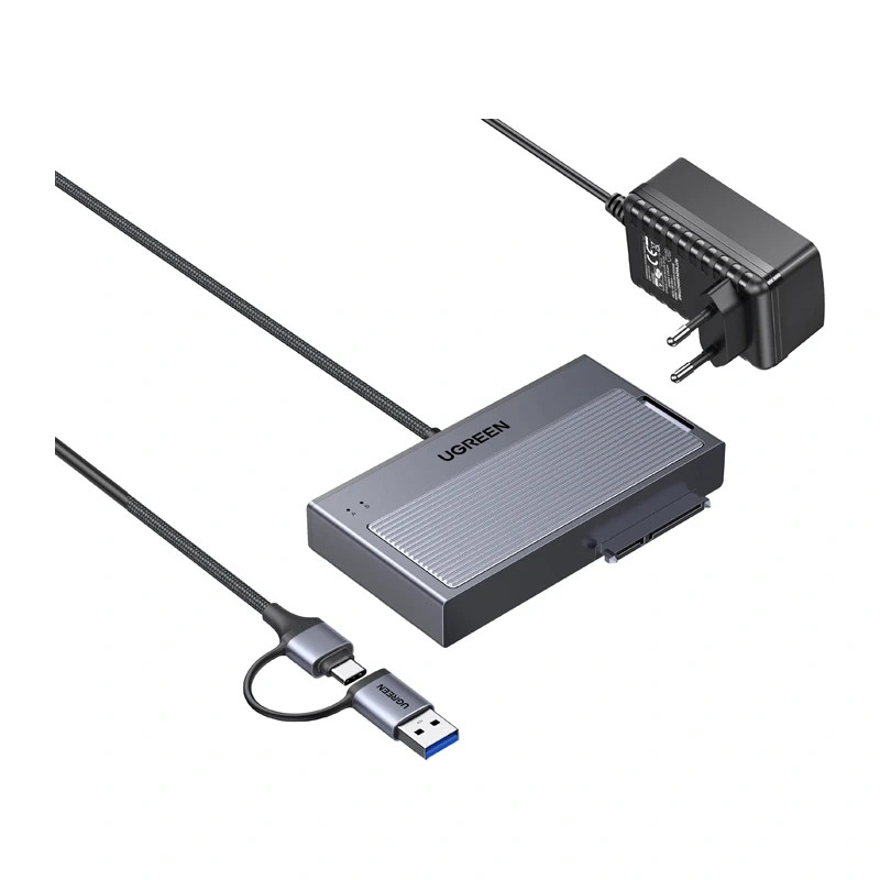 Ugreen D320 adaptér M.2 NVMe/SATA, USB 3.2, USB-A/USB-C, 10 Gbps