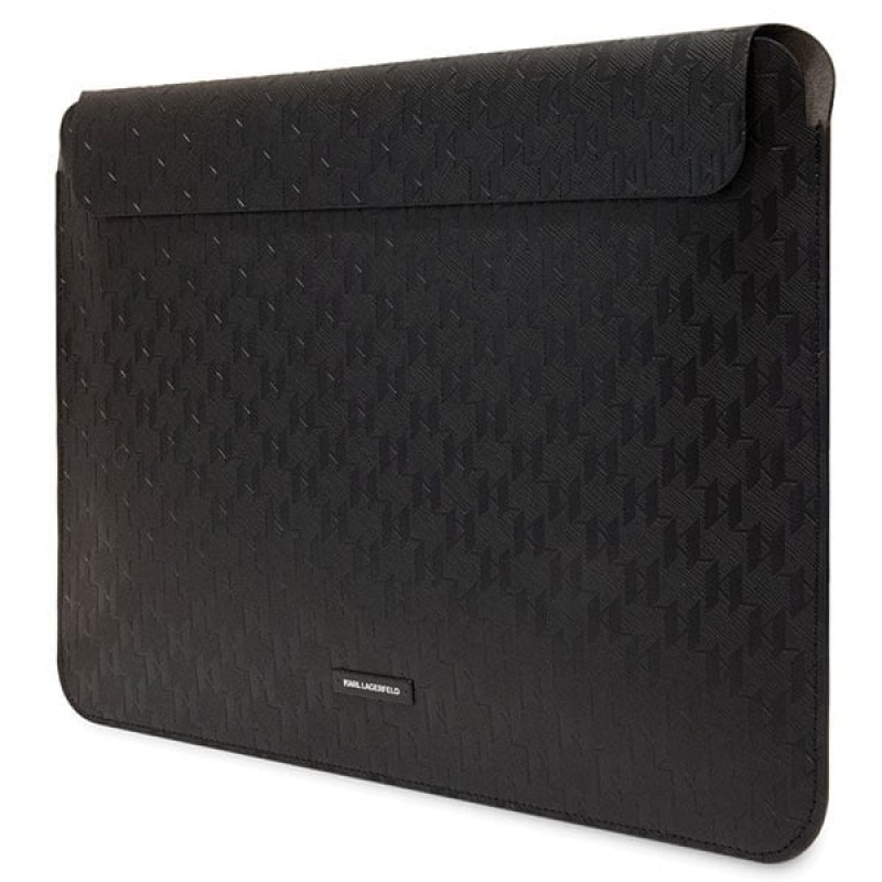 Karl Lagerfeld KLCS14SAKLHPK puzdro na notebook 14", čierne, Saffiano Monogram Plaque