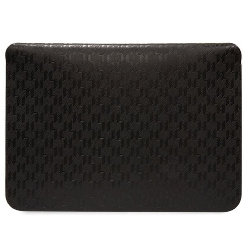 Karl Lagerfeld KLCS14SAKLHPK puzdro na notebook 14", čierne, Saffiano Monogram Plaque