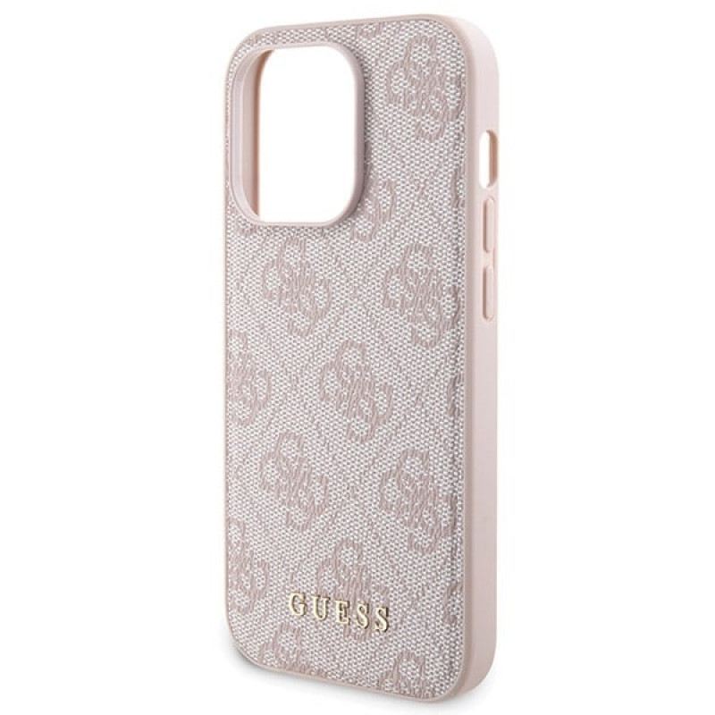 Guess GUBPM5P14L4GEMGP Apple iPhone 14 Pro puzdro na pevné puzdro + 5000 mAh MagSafe powerbanka, 4G Metal Logo, ružová