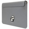 Karl Lagerfeld KLCS16SAKCPMG puzdro na notebook pre 16", strieborné, Saffiano Karl&Choupette