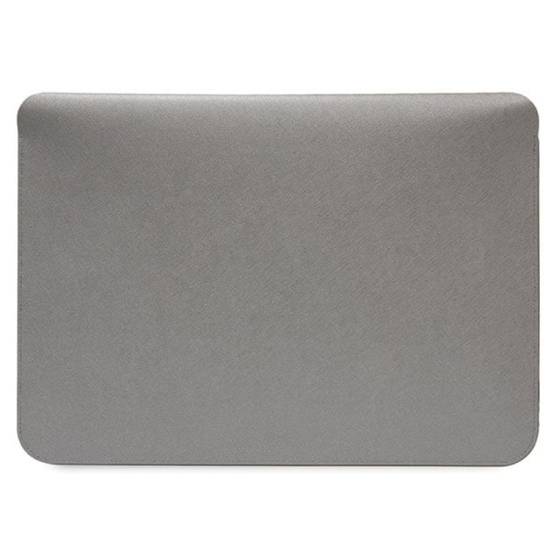 Karl Lagerfeld KLCS16SAKCPMG puzdro na notebook pre 16", strieborné, Saffiano Karl&Choupette