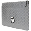 Karl Lagerfeld KLCS14SAKHPCG puzdro na notebook pre 14", strieborné, Saffiano Monogram Choupette
