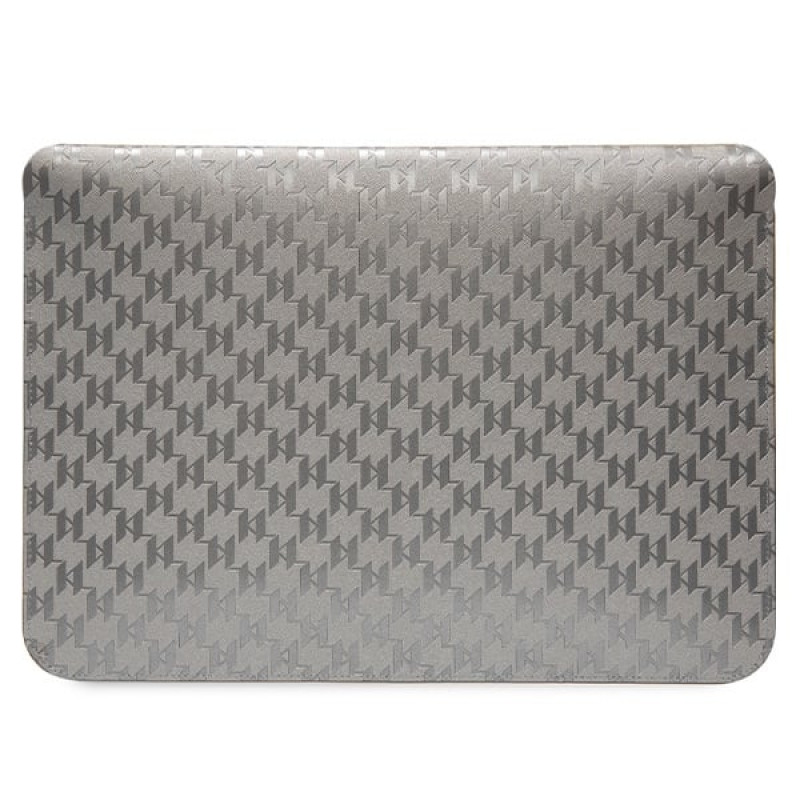 Karl Lagerfeld KLCS14SAKHPCG puzdro na notebook pre 14", strieborné, Saffiano Monogram Choupette