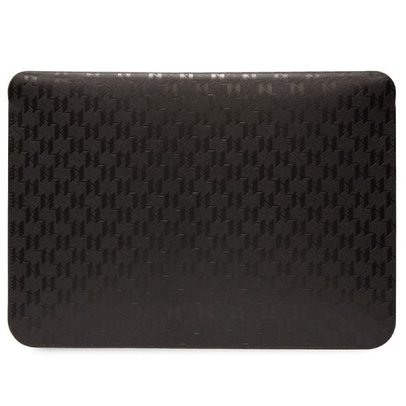 Karl Lagerfeld KLCS14SAKHPKK puzdro na notebook pre 14", čierne, Saffiano Monogram Ikonik