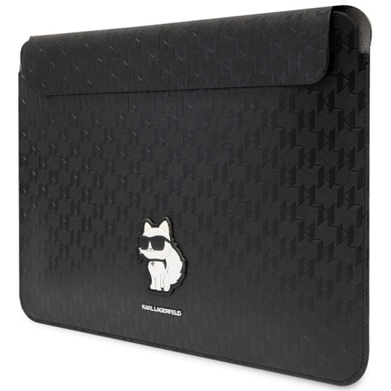 Karl Lagerfeld KLCS14SAKHPCK puzdro na notebook pre 14", čierne, Saffiano Monogram Choupette